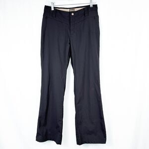 Royal Robbins Nylon Mid Rise Bootcut Pants Womens 6 Black Hiking Outdoor Travel